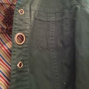 Hunter Green Denim Jacket